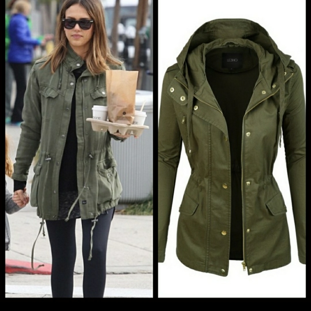 Hooked Olive Utility Jacket